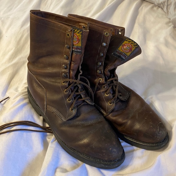 Justin Boots Shoes Mens 2 Justin Usa Made Conductor 8 Steel Toe